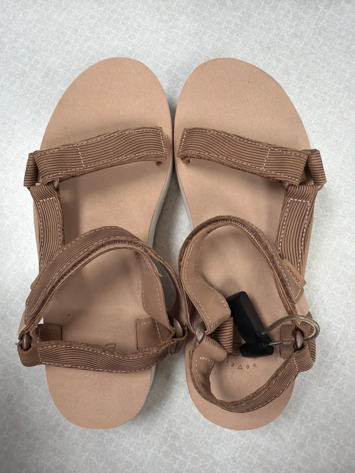 Sandals Flats By Teva In Tan, Size:9