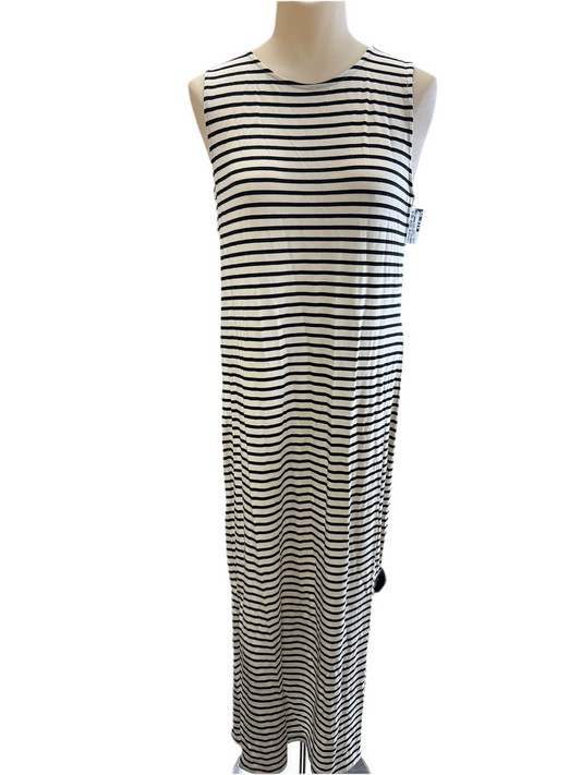 Dress Casual Maxi By   Clothes Mentor In Black & Cream, Size:S