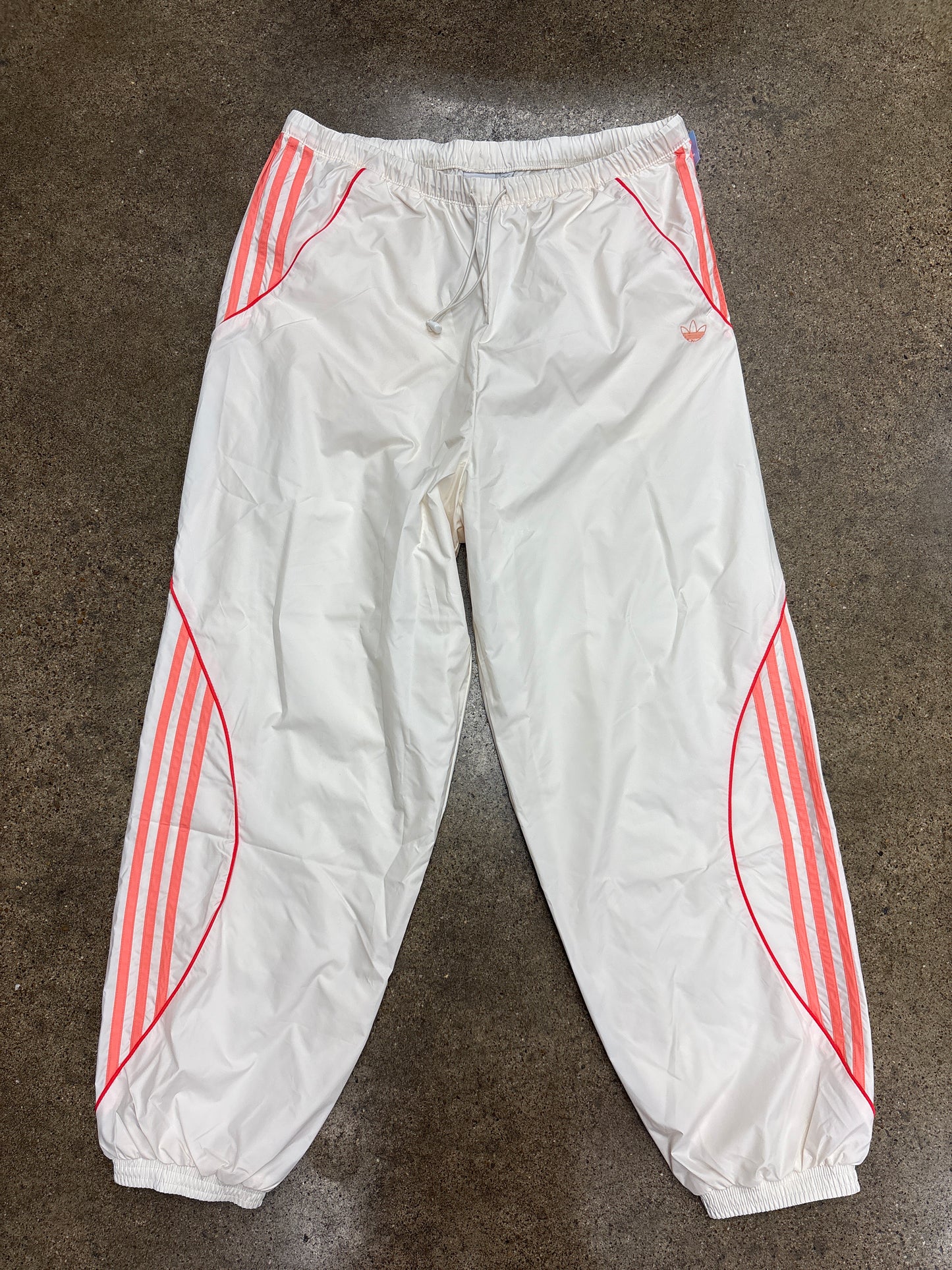 Athletic Pants By Adidas In Cream & Orange, Size:L