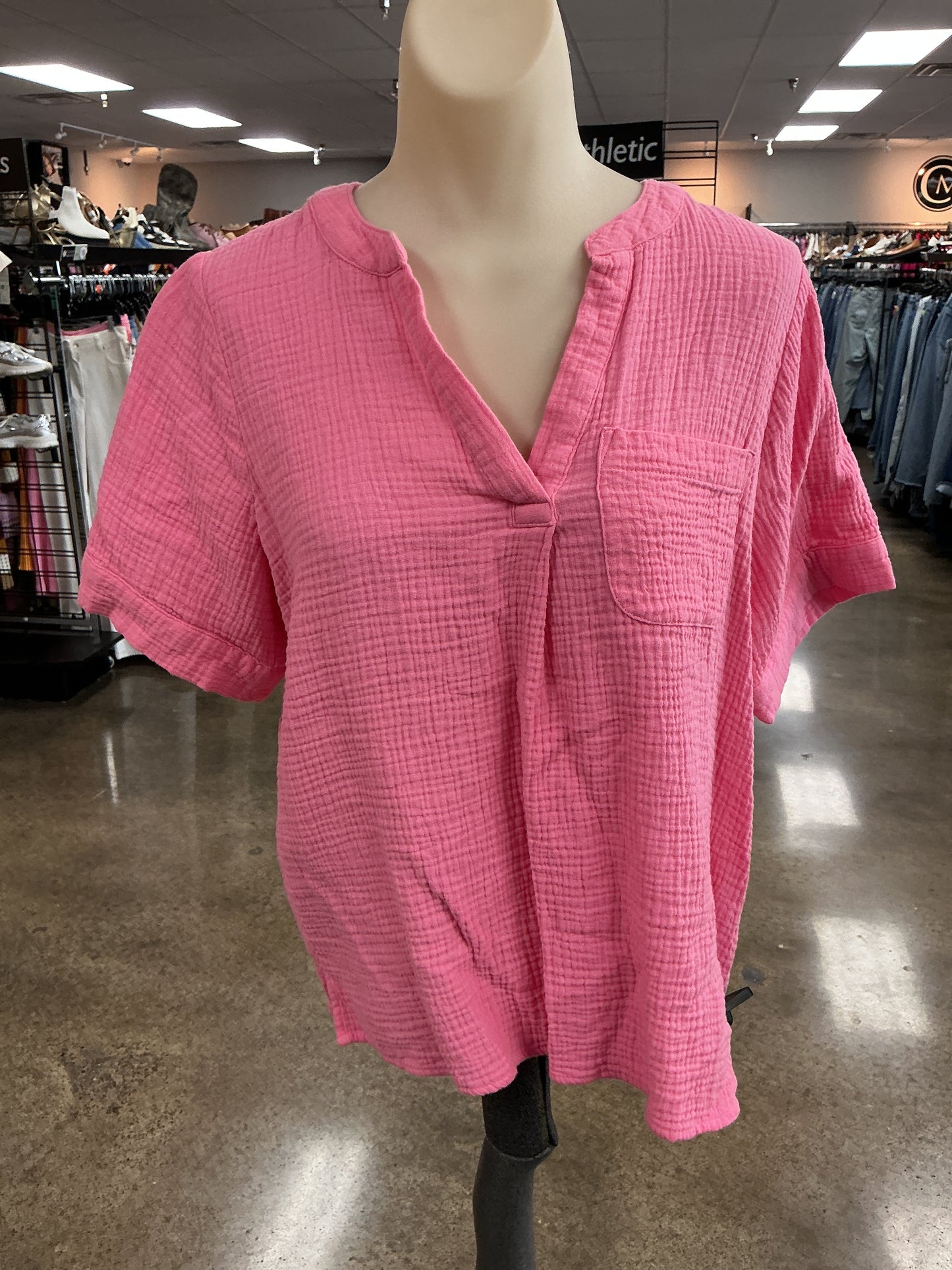 Top Ss By Gibson And Latimer In Pink, Size:S