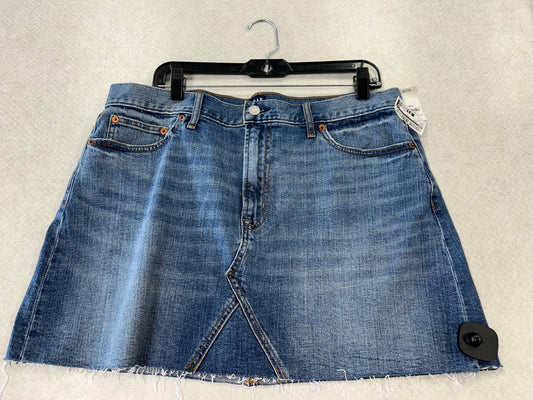 Skirt Mini & Short By Gap In Blue Denim, Size:16