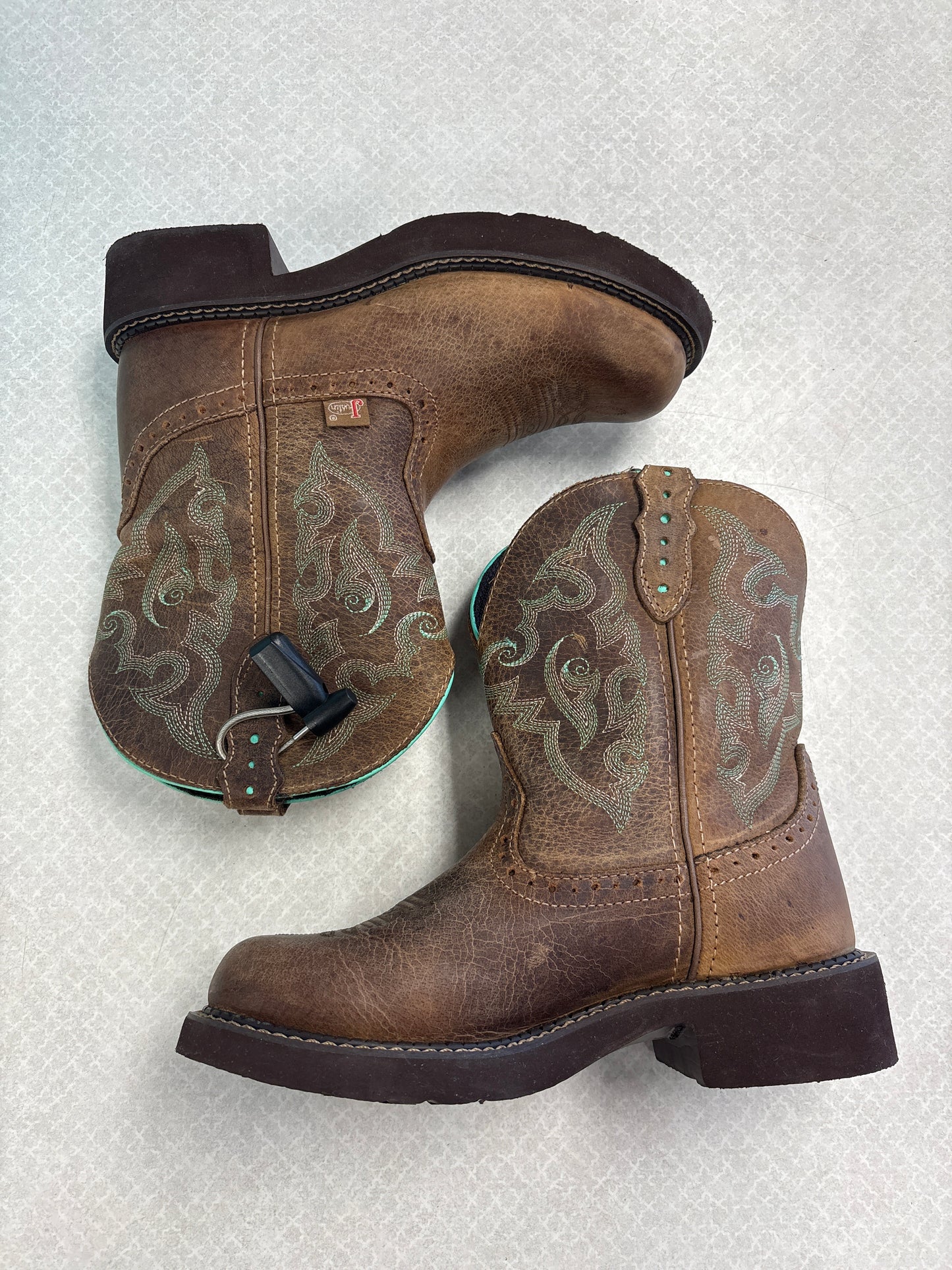 Boots Western By Justin In Tan, Size:7.5