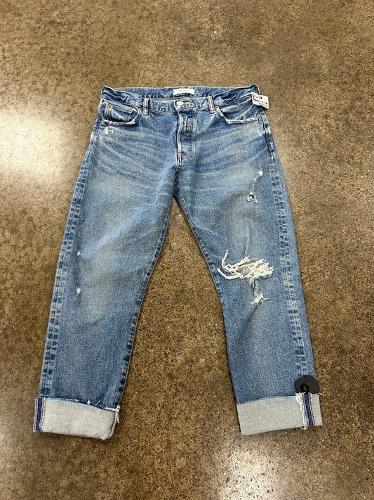 Jeans Boyfriend By Clothes Mentor In Blue Denim, Size:10