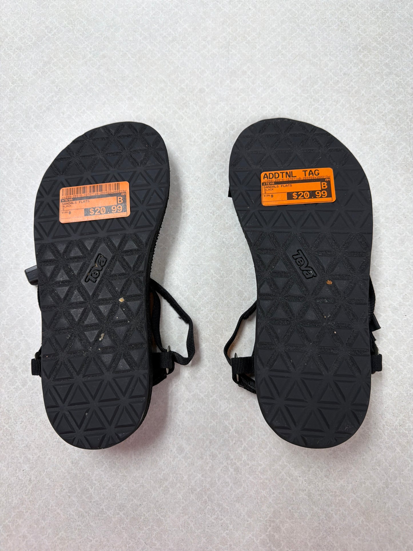Sandals Flats By Teva In Black, Size:9
