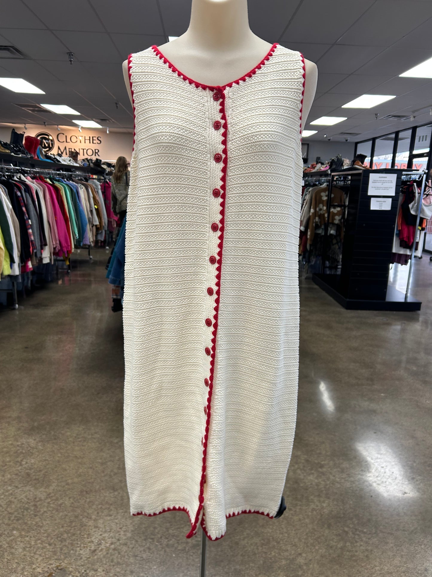 Dress Casual Short By Roolee In Cream & Red, Size:S