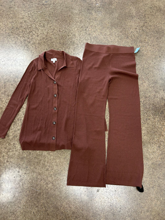 Pants Set 2Pc By The Drop In Brown, Size:L