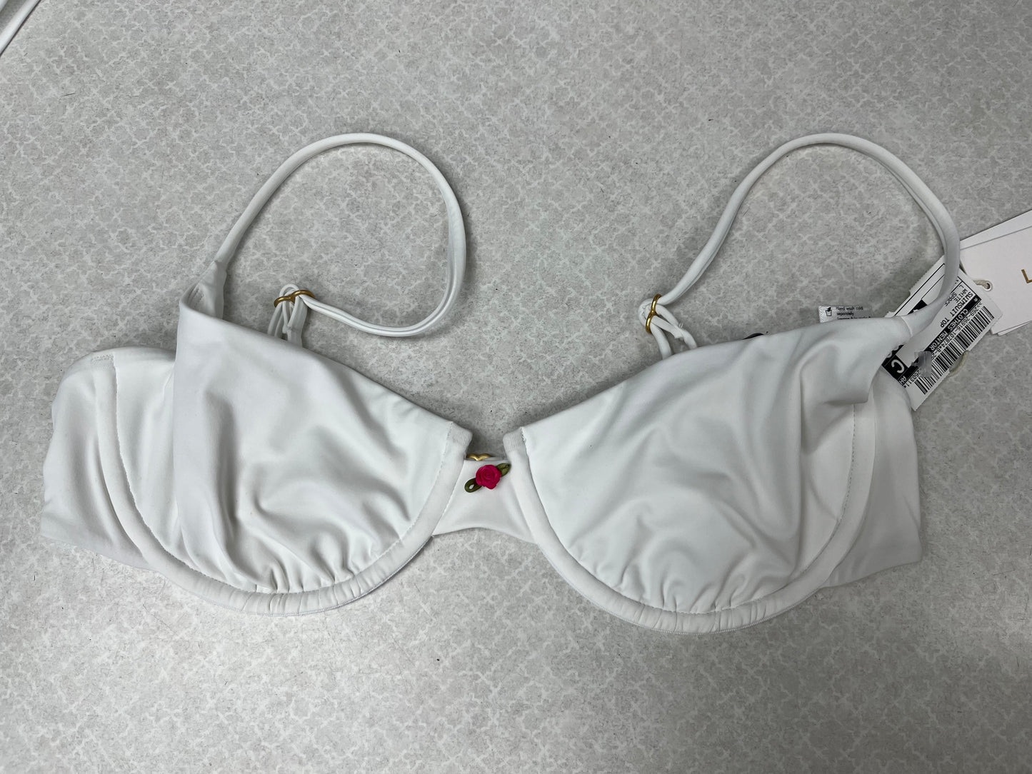 Swimsuit Top By Clothes Mentor In White, Size:M