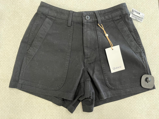 Shorts By Quince In Black Denim, Size:2