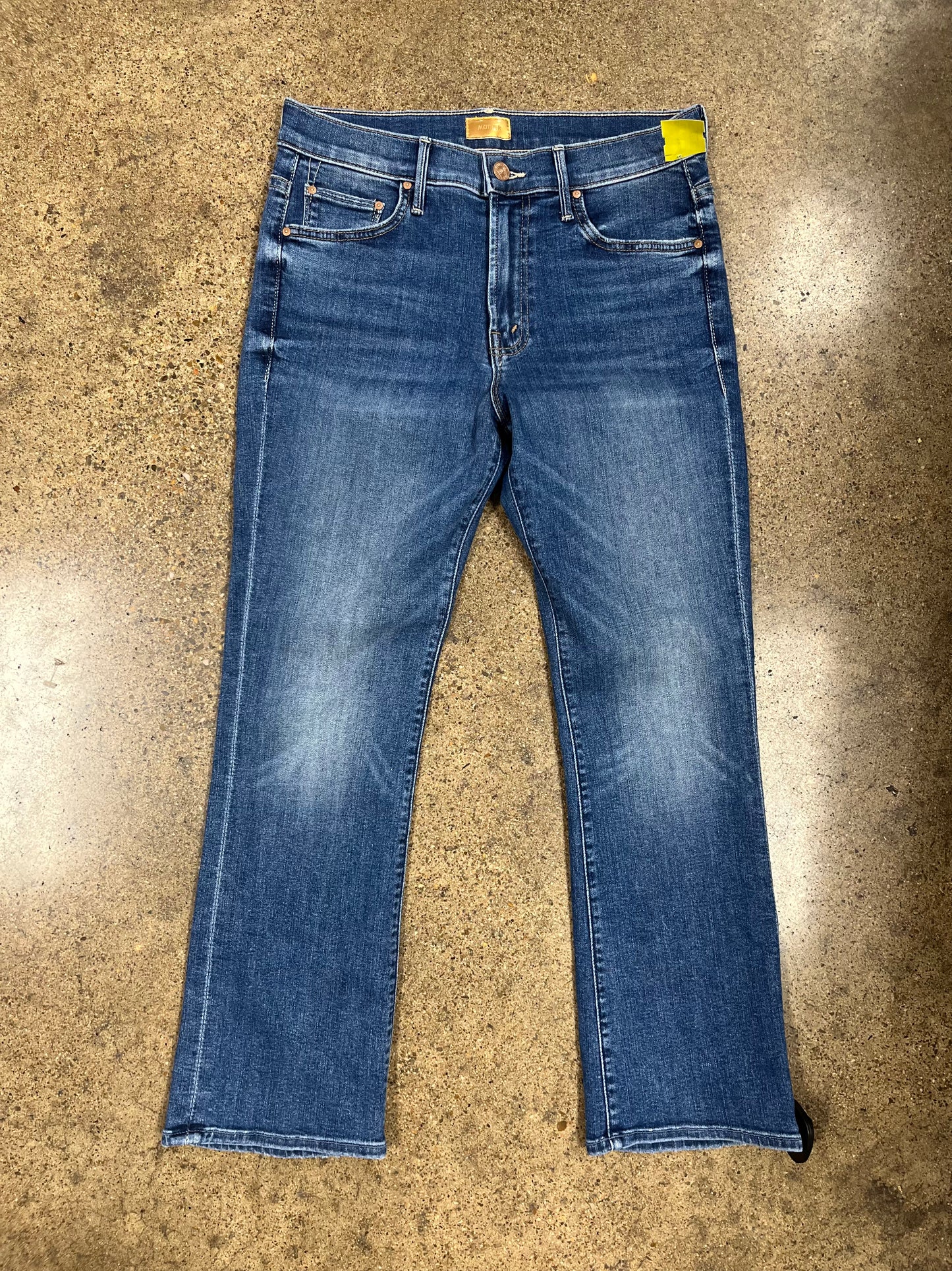 Jeans Boot Cut By Mother In Blue Denim, Size:8