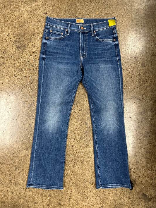 Jeans Boot Cut By Mother In Blue Denim, Size:8