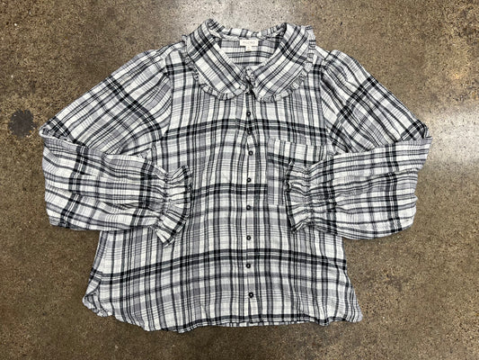 Top Ls By Pilcro In Plaid Pattern, Size:Xl