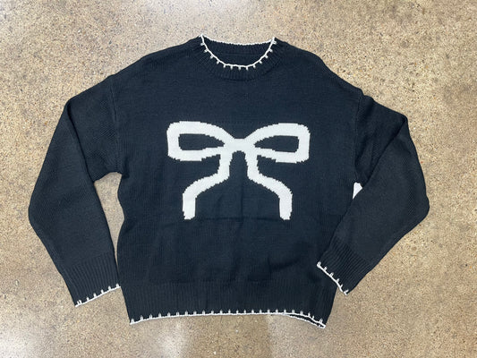 Sweater By Clothes Mentor In Black & White, Size:L