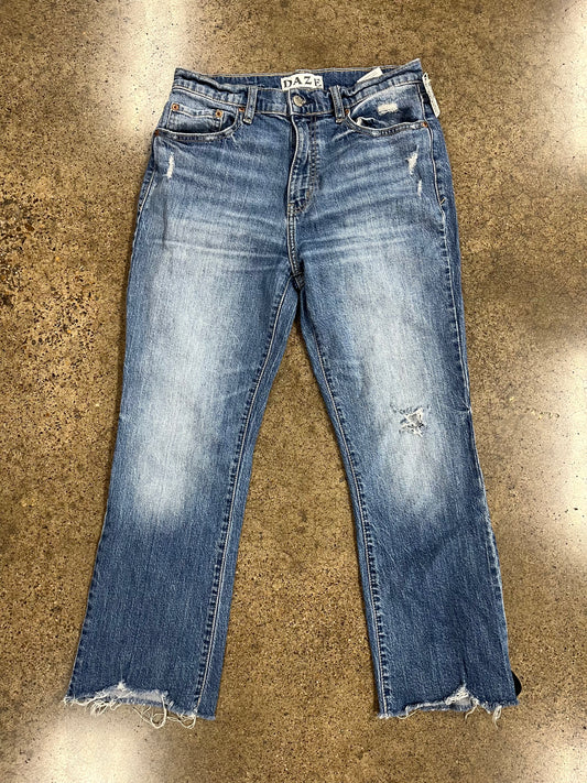 Jeans Straight By Daze Denim In Blue Denim, Size:6