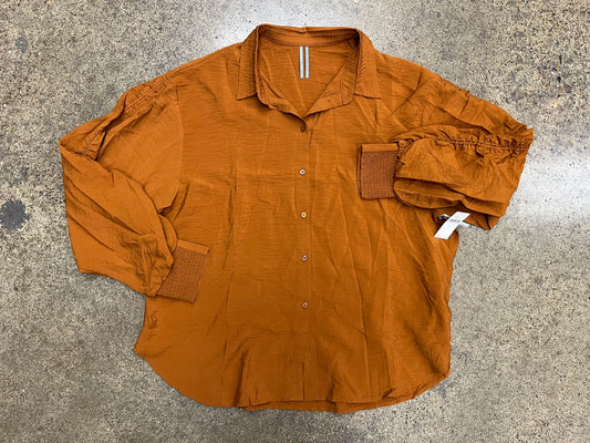 Top Ls By Anthropologie In Orange, Size:Xl