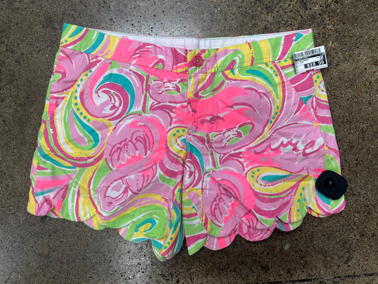 Shorts Designer By Lilly Pulitzer In Green & Pink, Size:4