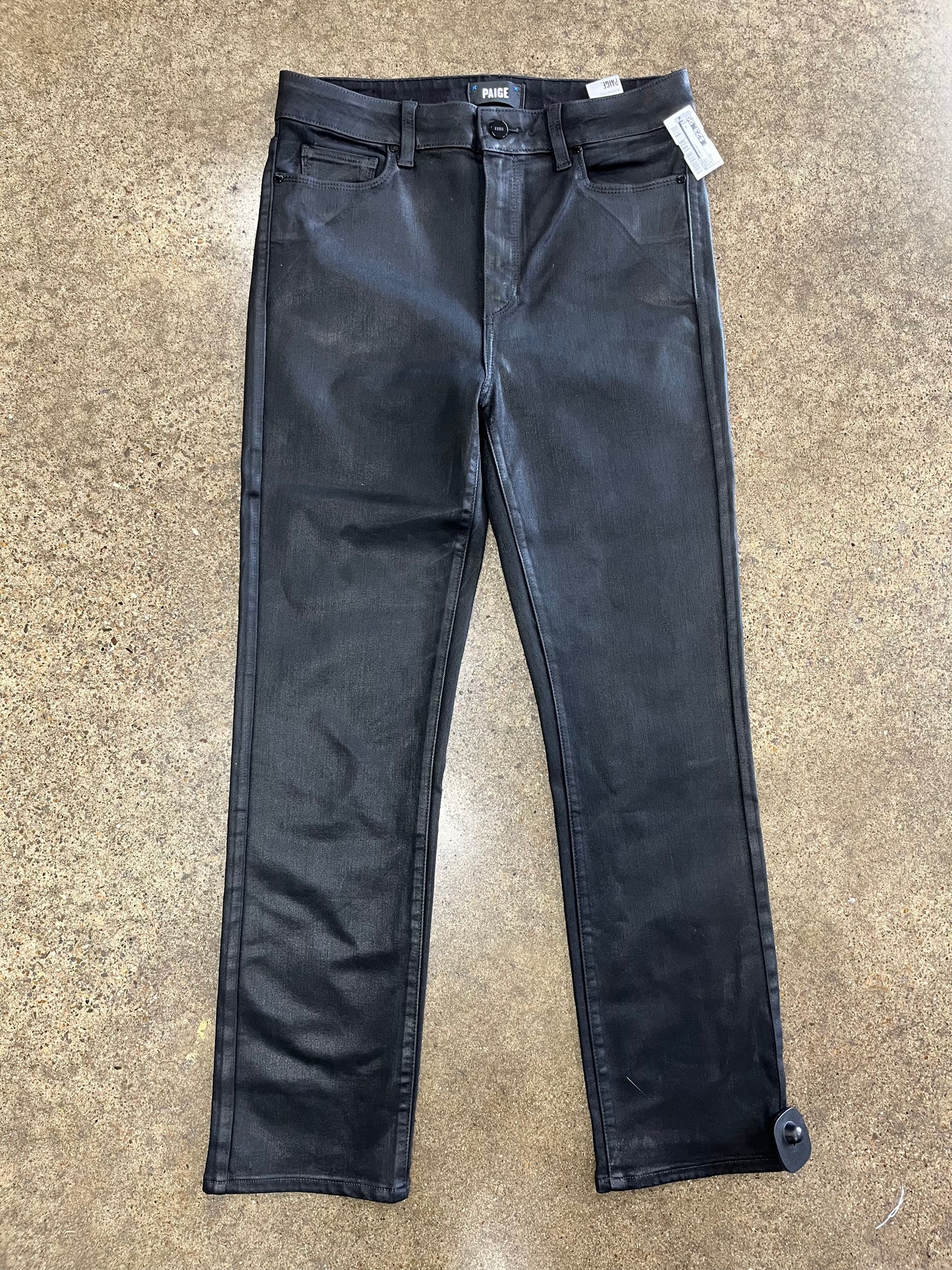 Jeans Straight By Paige In Black, Size:10