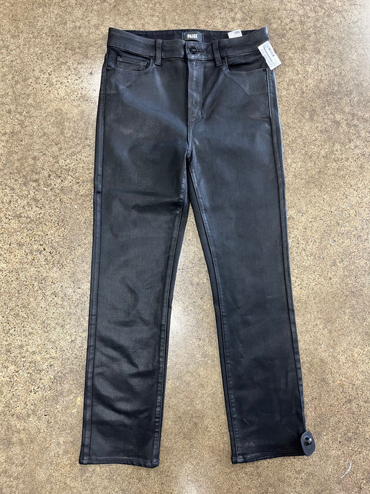 Jeans Straight By Paige In Black, Size:10