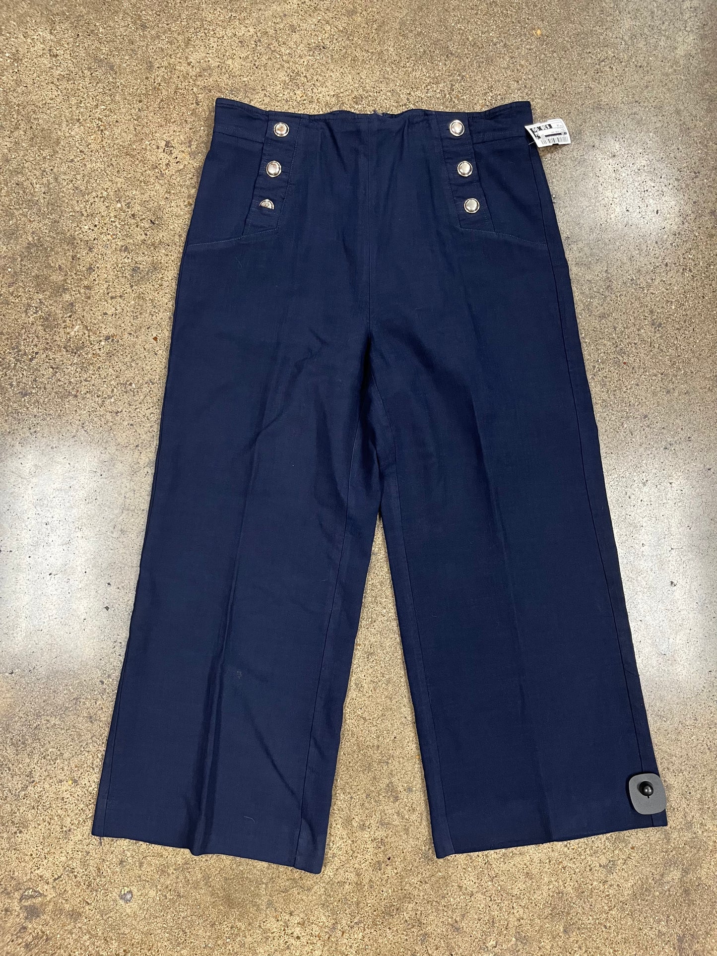 Pants Wide Leg By Cma In Navy, Size:12