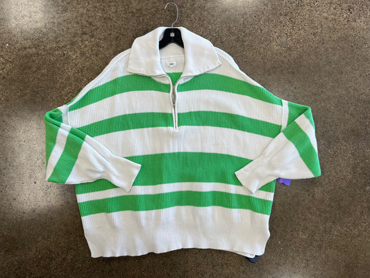 SWEATER by AERIE In GREEN & WHITE, Size: XL