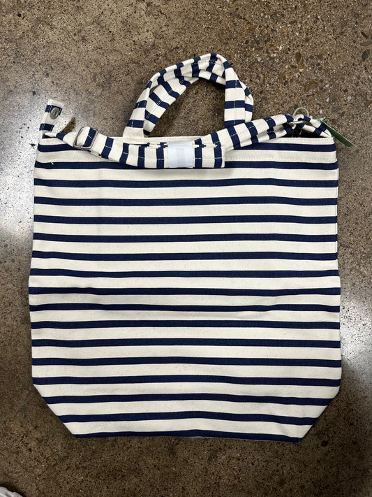 Tote By Baggu In Blue & Cream, Size:Medium