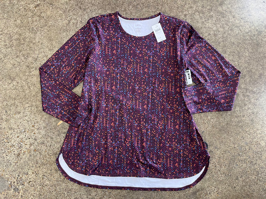Athletic Top Ls Crewneck By J. Jill In Purple, Size:L