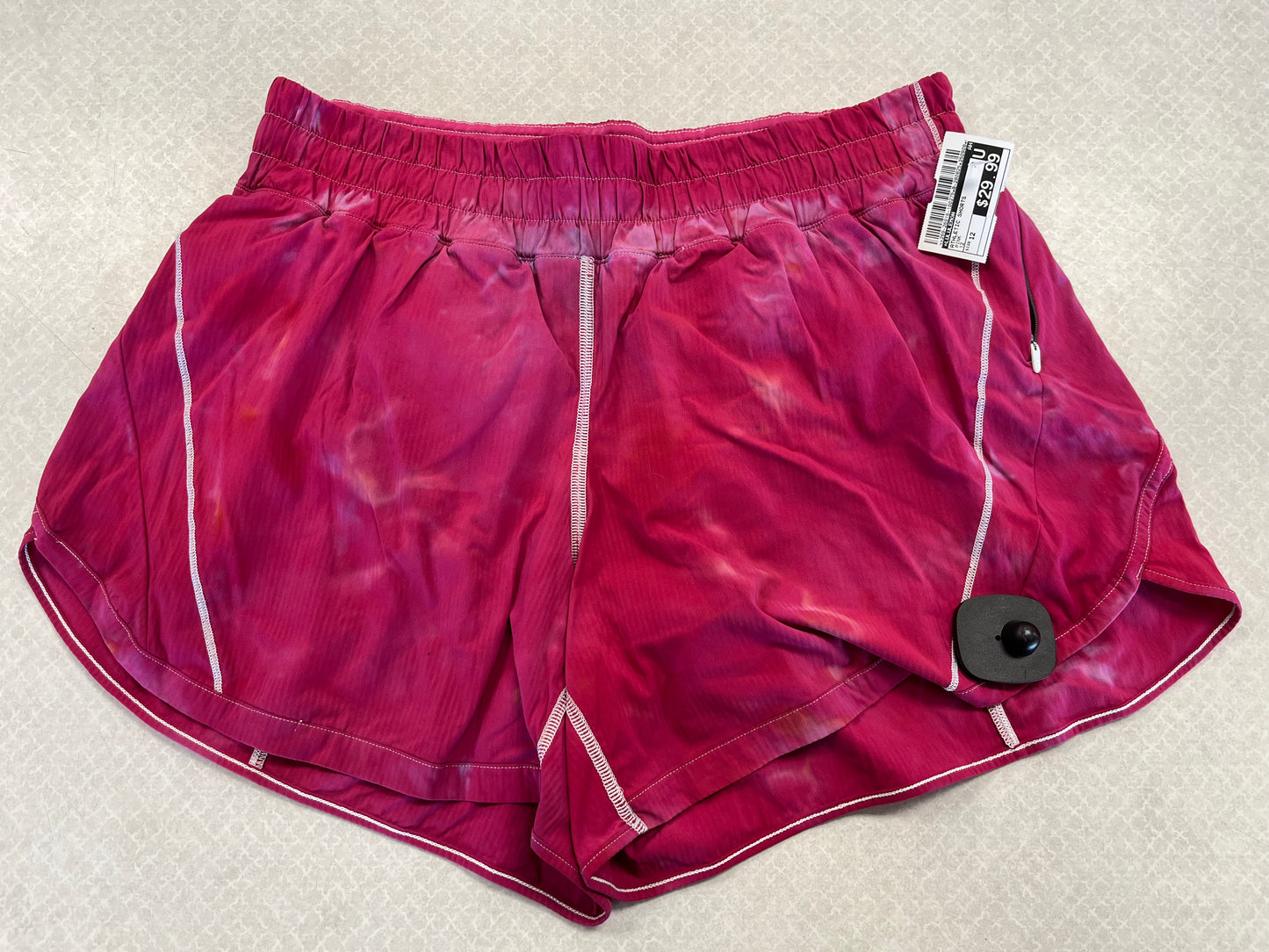 Athletic Shorts By Lululemon In Pink, Size:12