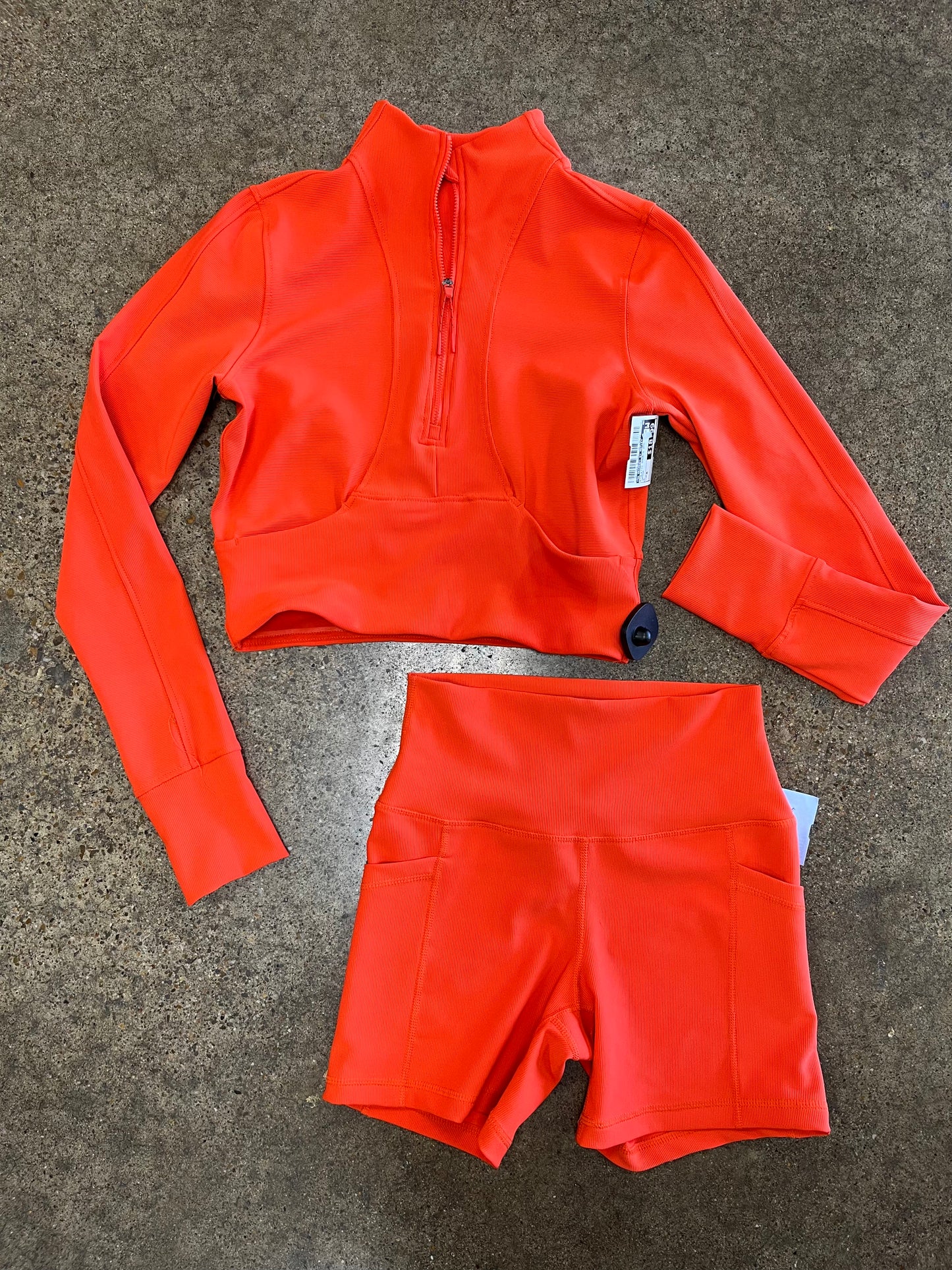 Athletic Shorts 2Pc By 90 Degrees By Reflex In Orange, Size:M