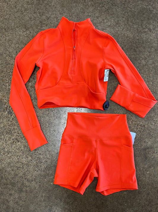 Athletic Shorts 2Pc By 90 Degrees By Reflex In Orange, Size:M