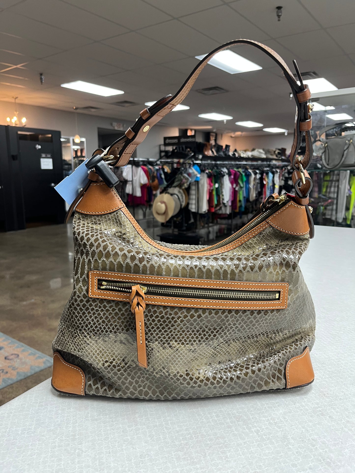 Handbag Designer By Dooney And Bourke In Green, Size:Medium