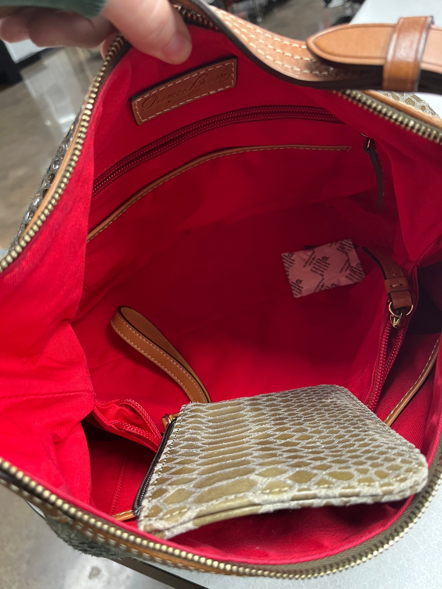 Handbag Designer By Dooney And Bourke In Green, Size:Medium