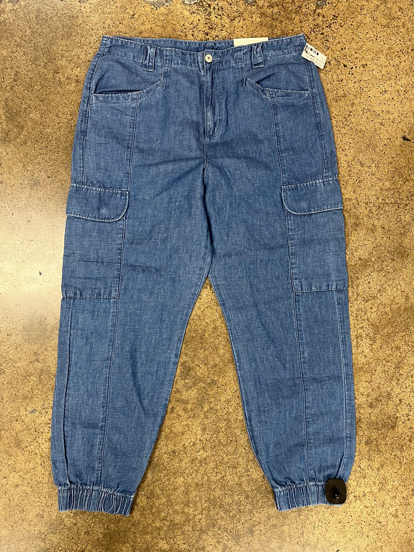 Jeans Wide Leg By American Eagle In Blue Denim, Size:14