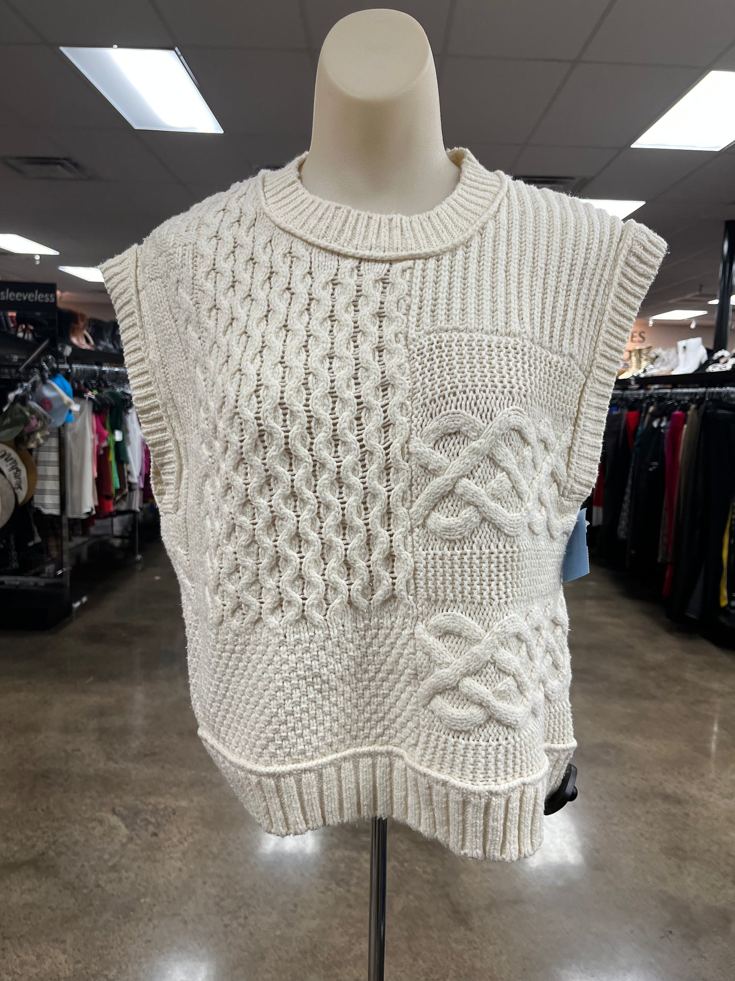 Vest Sweater By Madewell In Cream, Size:Xs