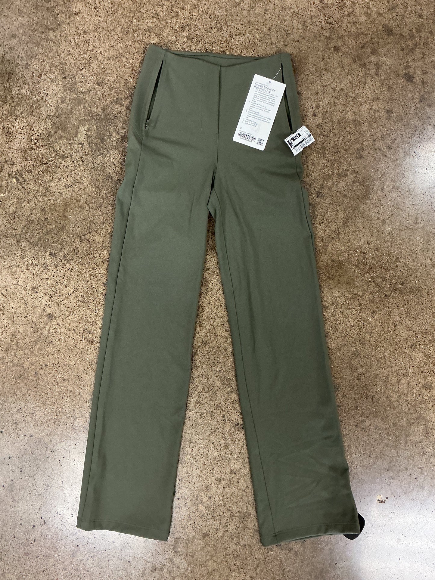 Athletic Pants By Lululemon In Green, Size:2