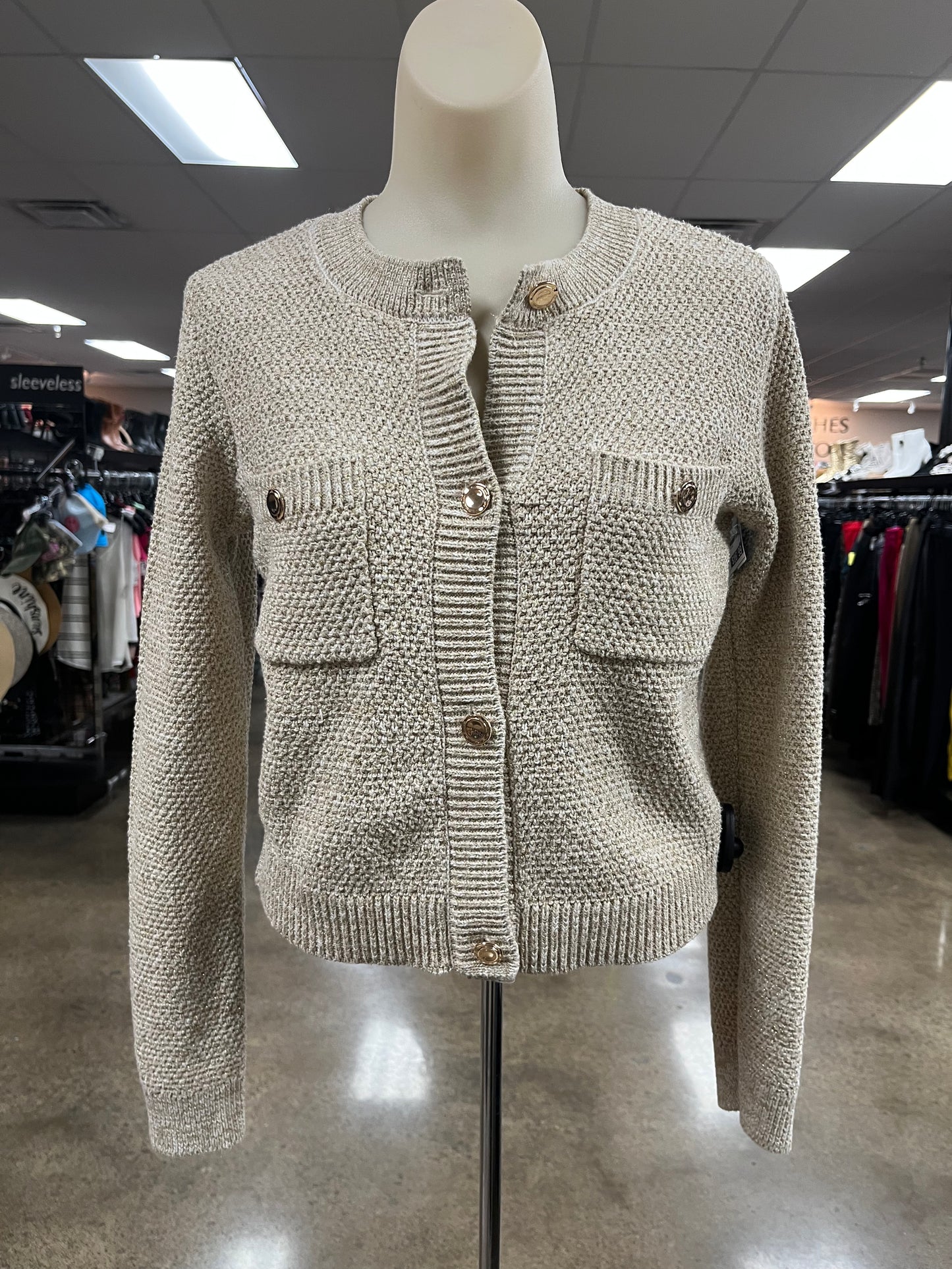 Sweater Cardigan By Marled In Gold, Size:Xs