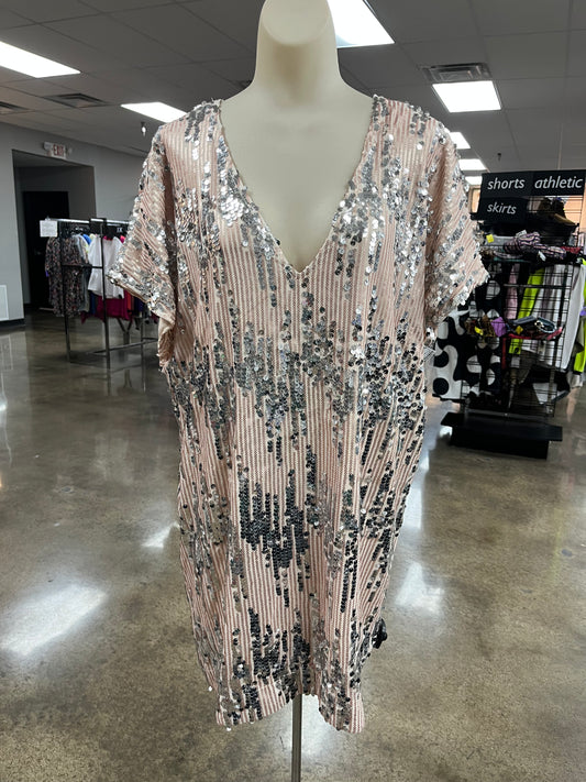 Dress Party Short By By Together In Cream & Silver, Size:M