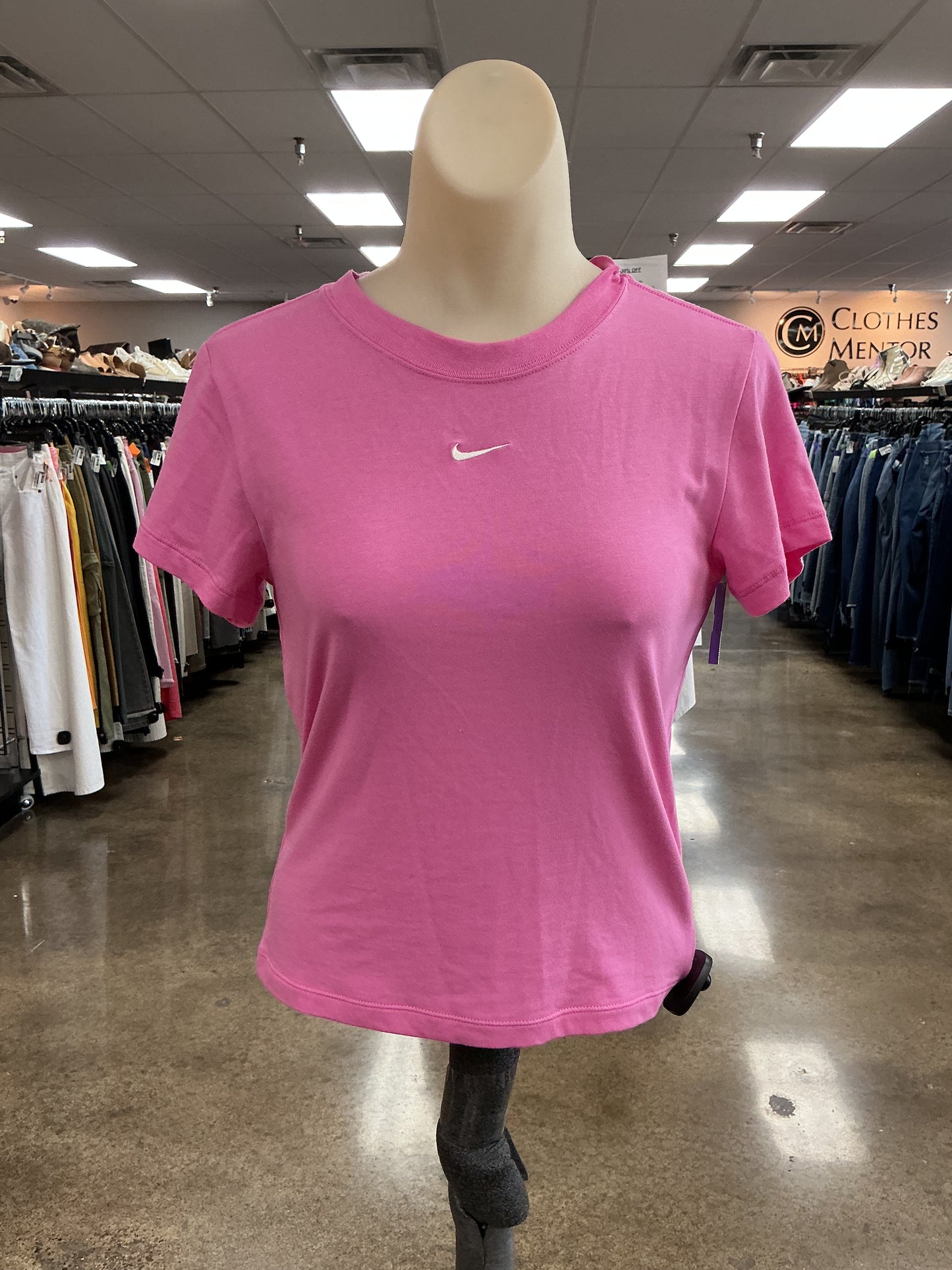 Athletic Top Ss By Nike Apparel In Pink, Size:S