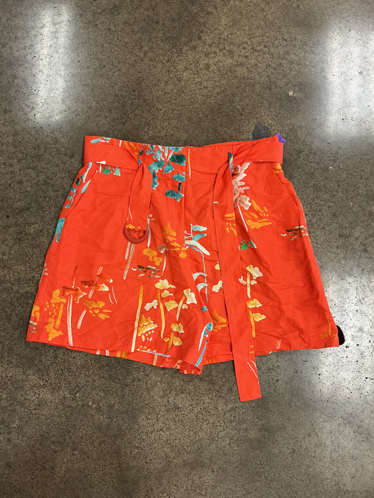 Shorts Designer By Lafayette 148 In Orange, Size:16