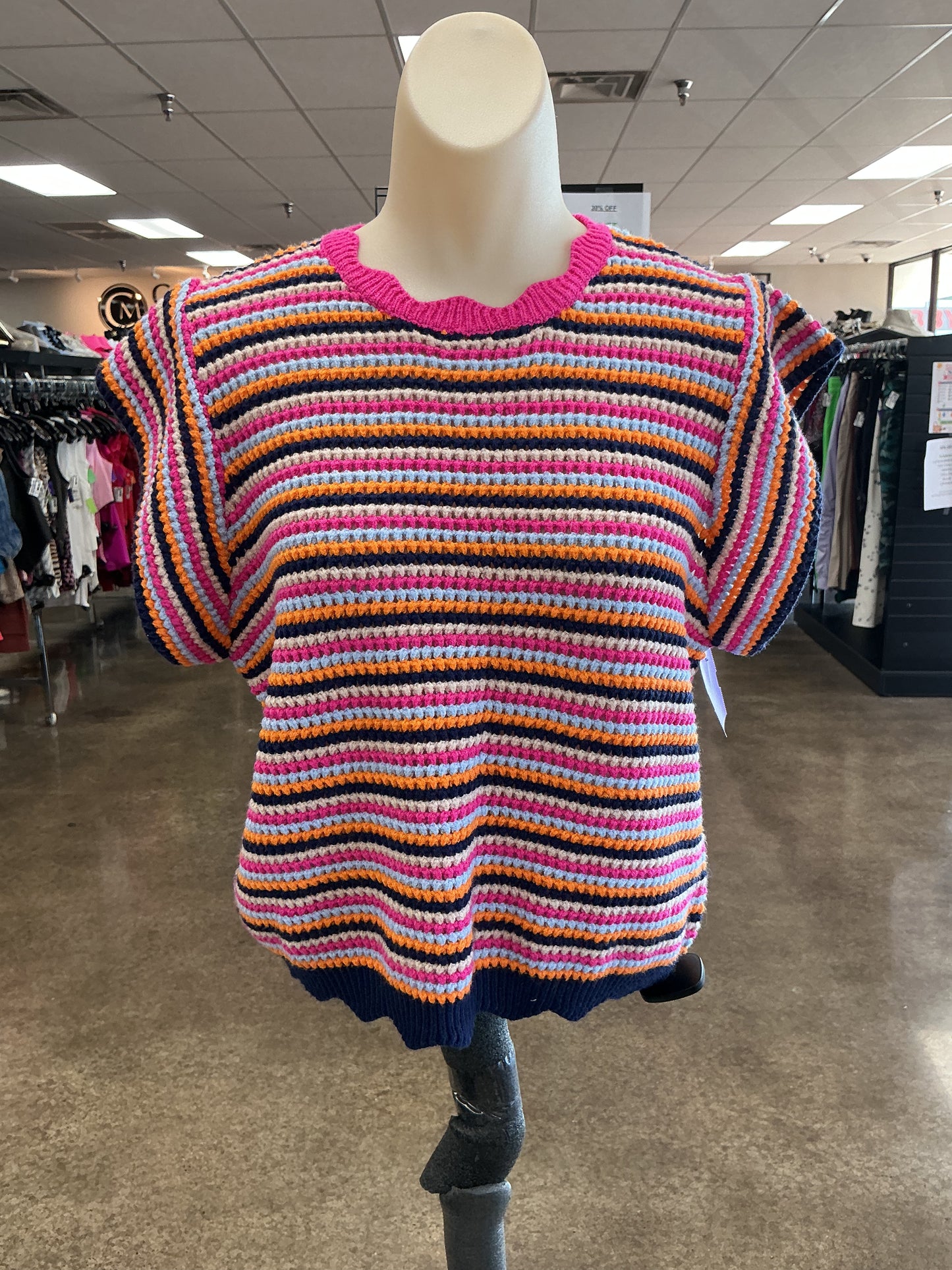 Top Ss By Thml In Blue & Pink, Size:M