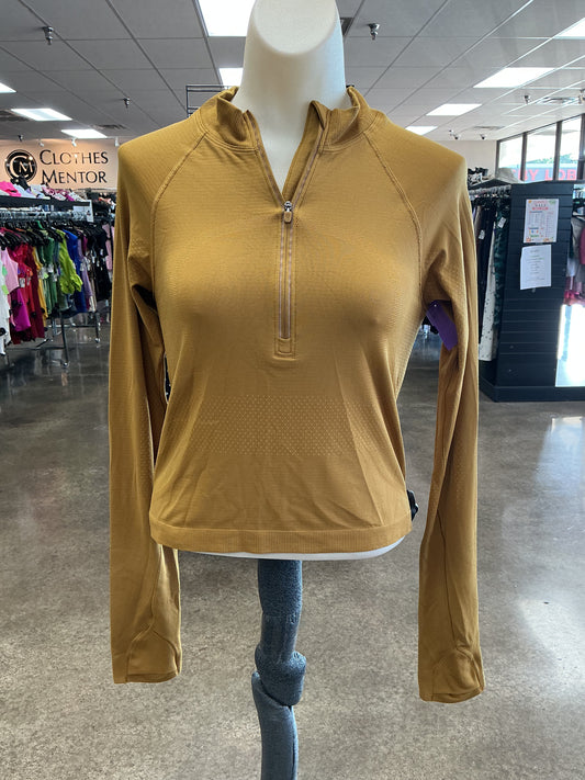Athletic Top Ls Collar By Lululemon In Brown, Size:6