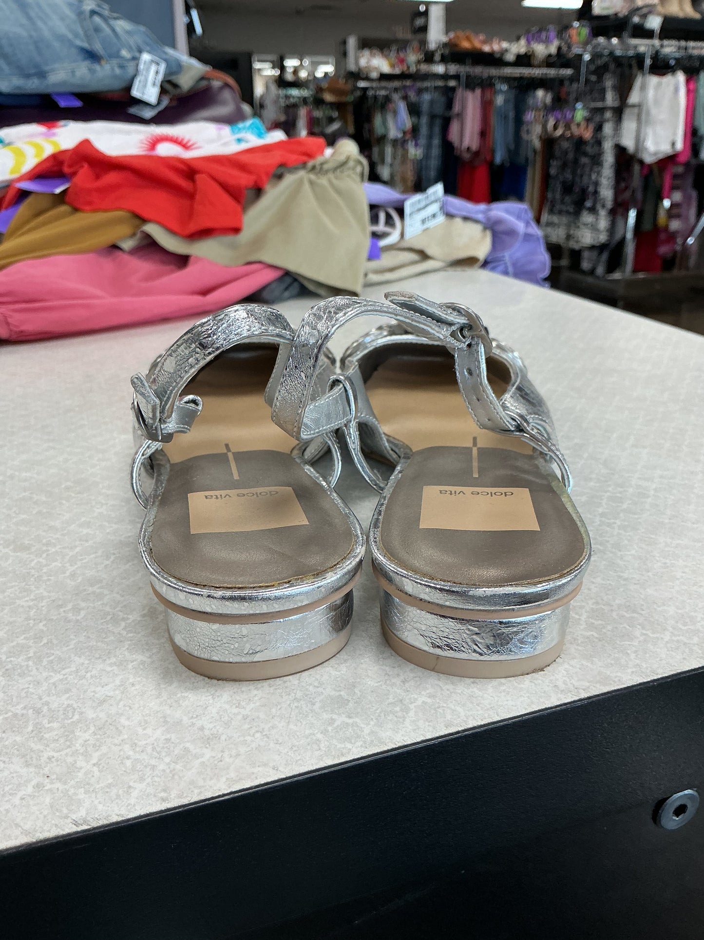 Shoes Flats By Dolce Vita In Silver, Size:6