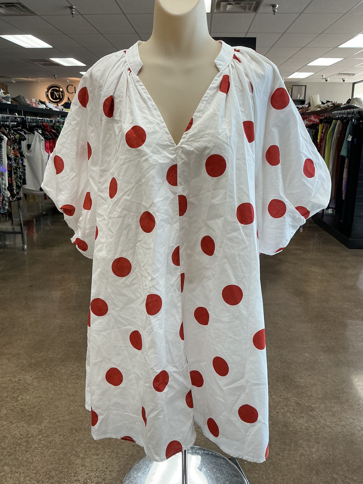Dress Casual Short By Glam In Red & White, Size:L