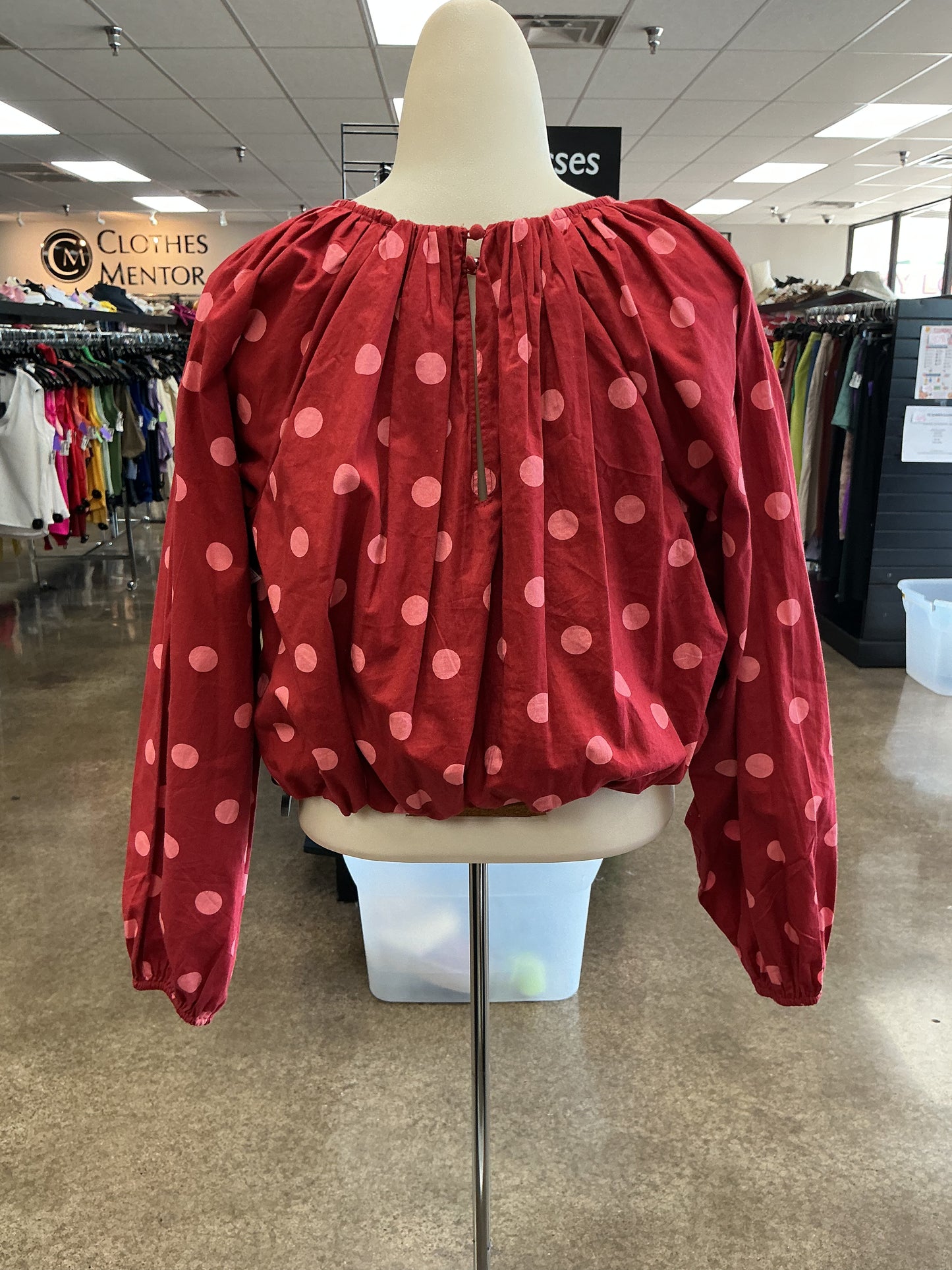 Top Ls By Maeve In Pink & Red, Size:Xs