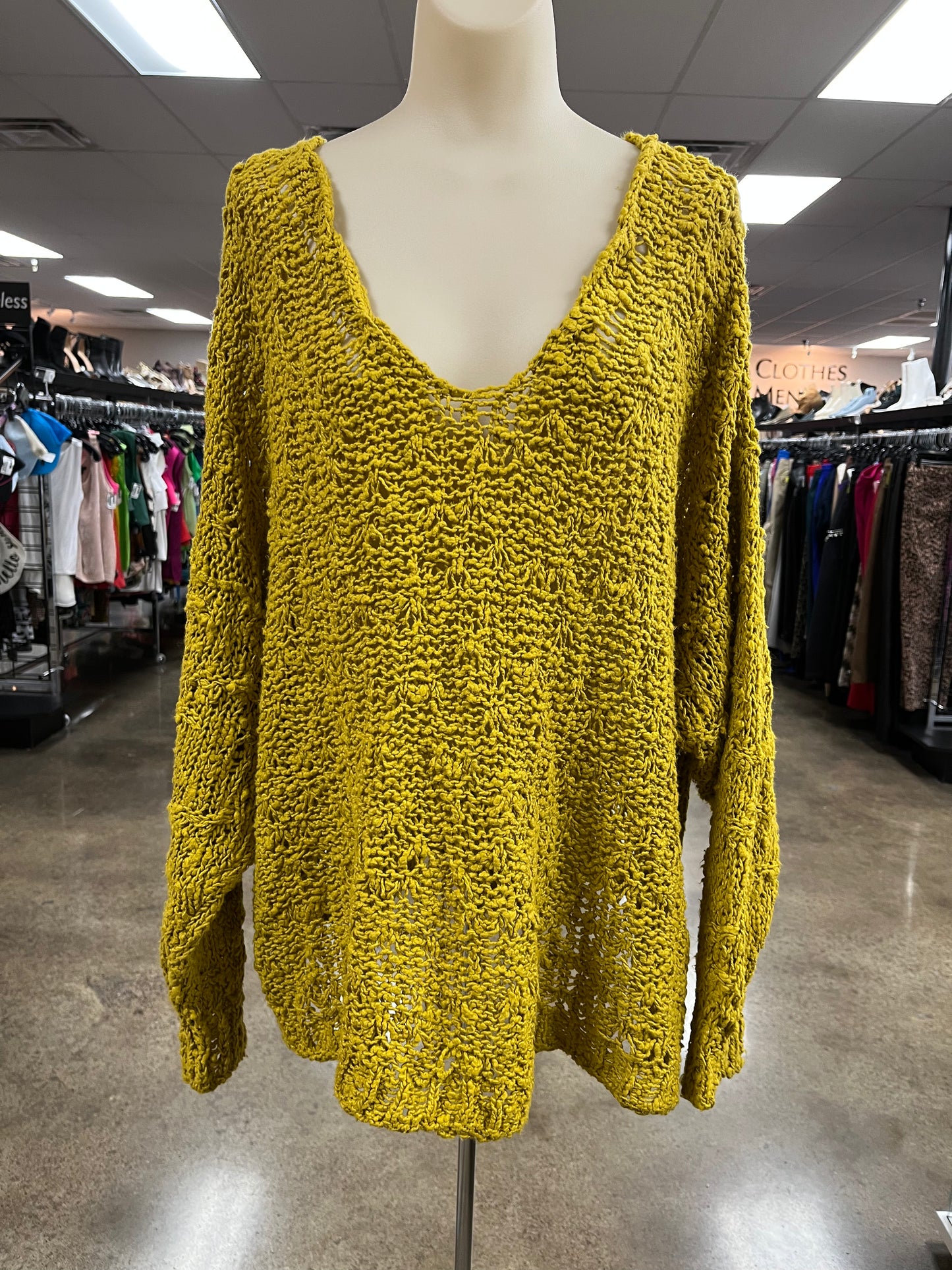 Sweater By Free People In Yellow, Size:L