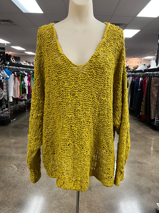 Sweater By Free People In Yellow, Size:L