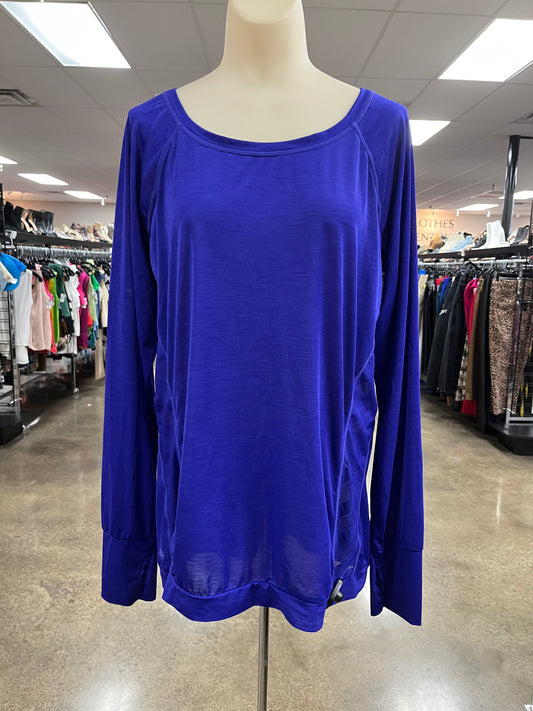 Athletic Top Ls Crewneck By Athleta In Purple, Size:L