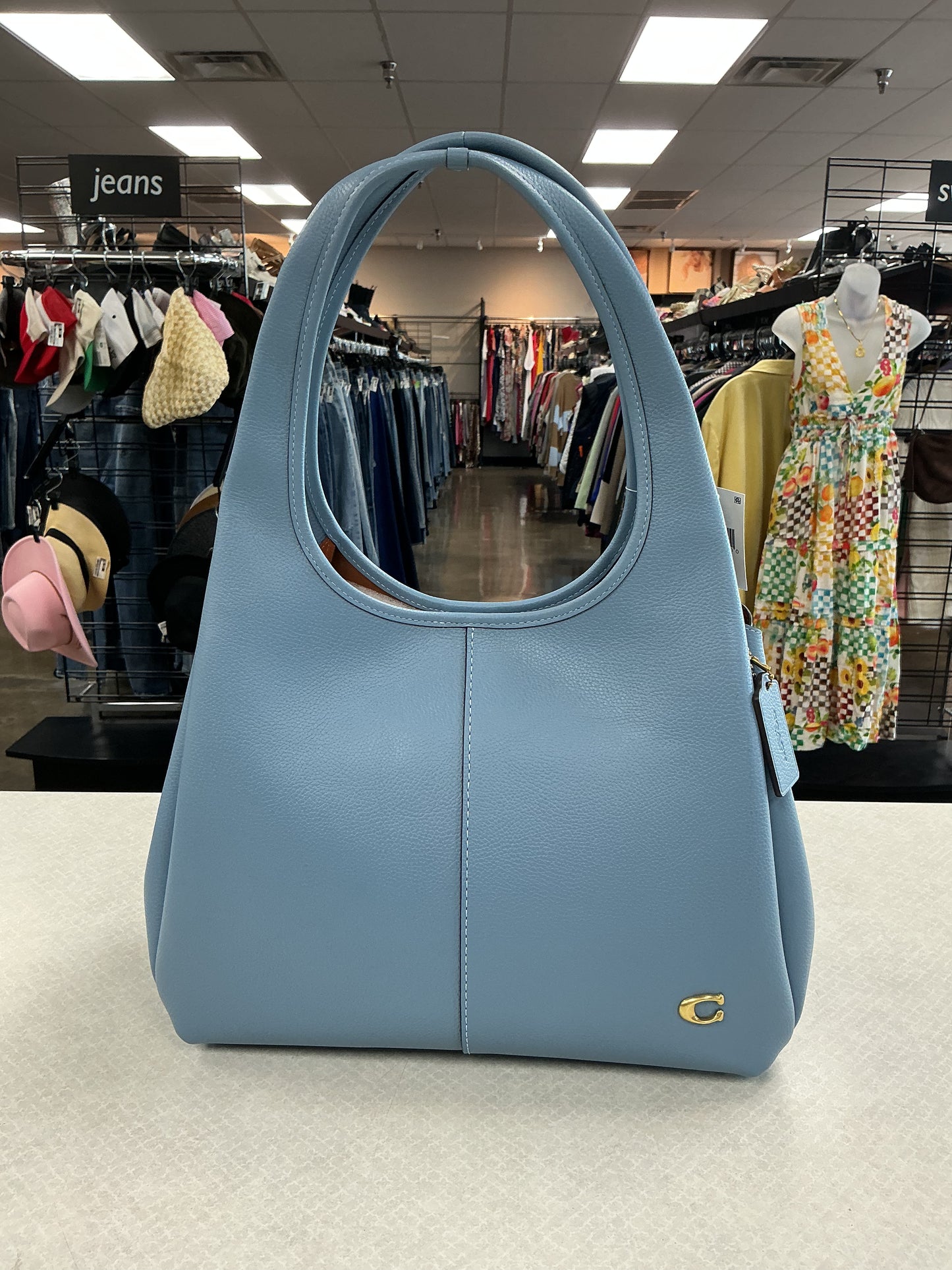 Handbag Designer By Coach In Blue, Size:Large