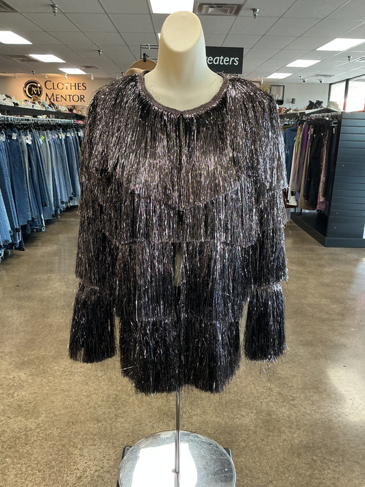 Jacket Other By Nasty Gal In Black & Silver, Size:8