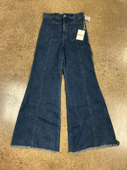 Jeans Wide Leg By Mumu In Blue Denim, Size:8