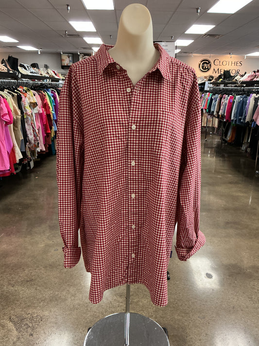 Top Ls By Patagonia In Cream & Red, Size:Xxl