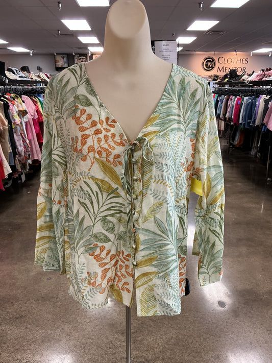 Top Ls By Coco And Carmen In Green & Orange, Size:S